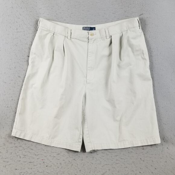 Polo Ralph Lauren Other - Polo Ralph Lauren Shorts Mens 42‎ Khaki Pleated Chino Classic Fit Pony Logo